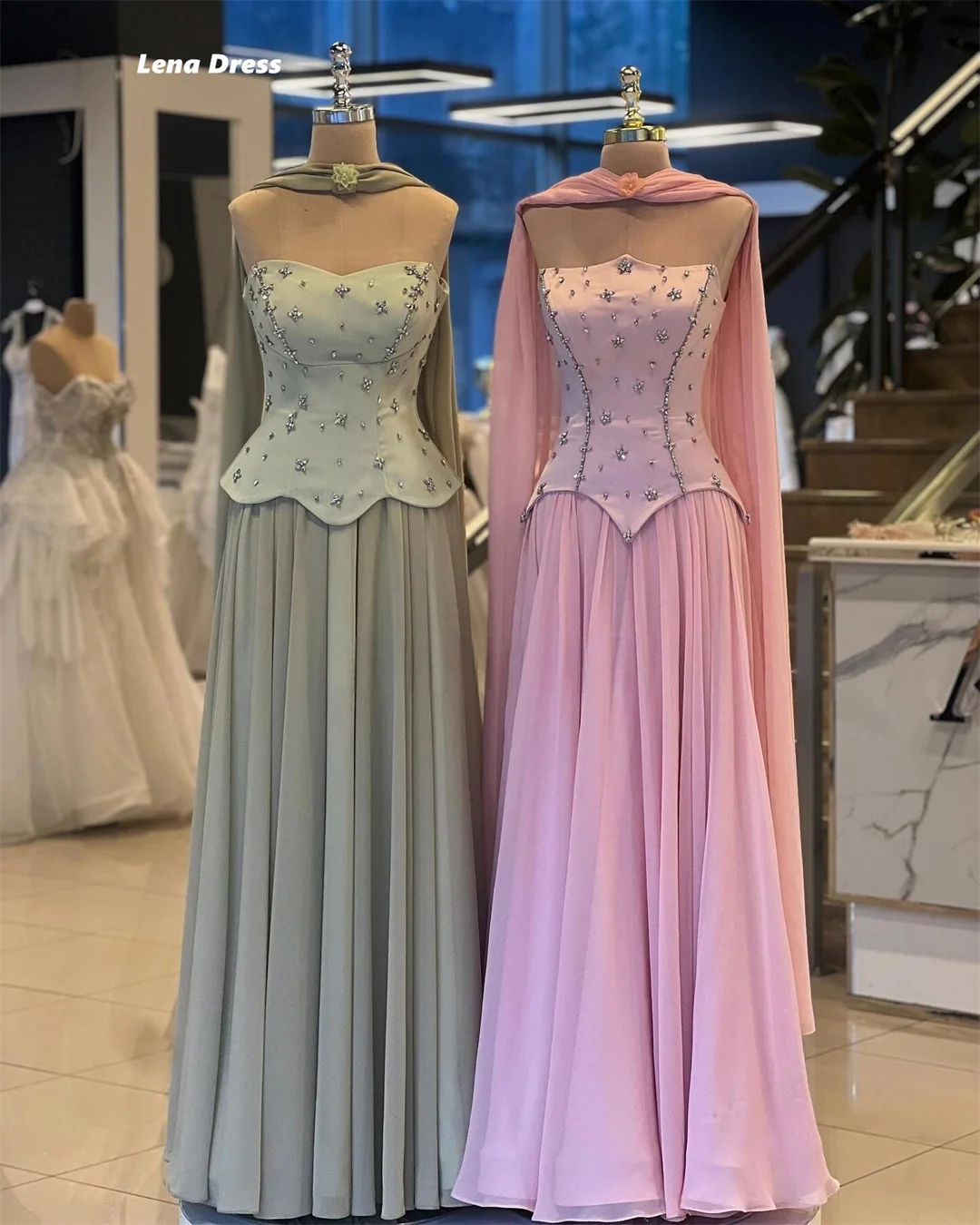 Off-shoulder Women's Prom Dress Luxury Women Evening Dress