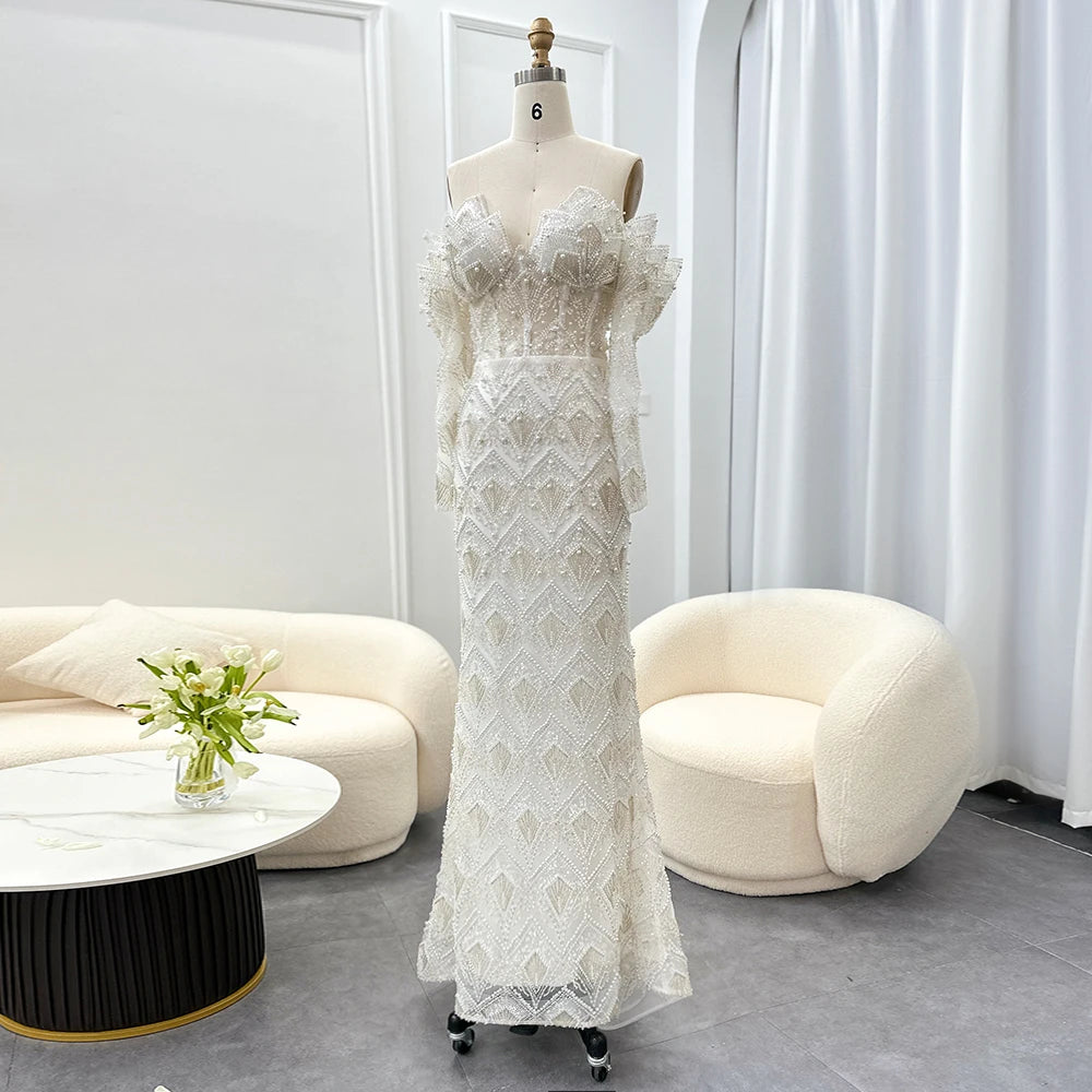 Luxury Off Shoulder Evening