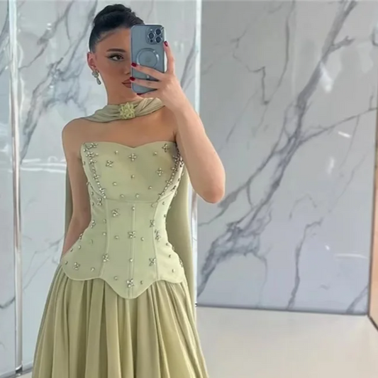 Off-shoulder Women's Prom Dress Luxury Women Evening Dress
